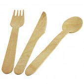 Biodegradable:  Disposable Wooden Cutlery