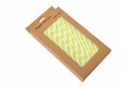 Green and White Paper Straws 