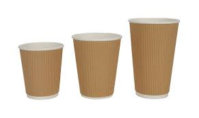 Uk New 8oz 12oz 16oz Insulated Kraft Ripple Disposable Paper Coffee Cups,Lids 