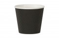 Black Triple Ripple Walled Container16oz and 19oz